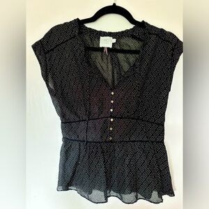 HD in Paris Black Polka Dot Top